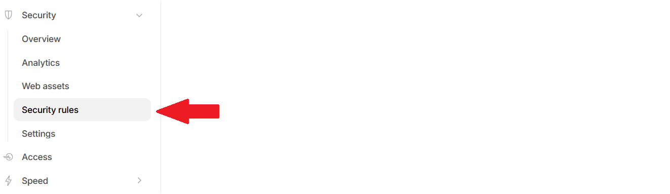 Cloudflare Security Rules Dashboard Cloudflare dashboard security rules page for configuring WAF bot whitelist