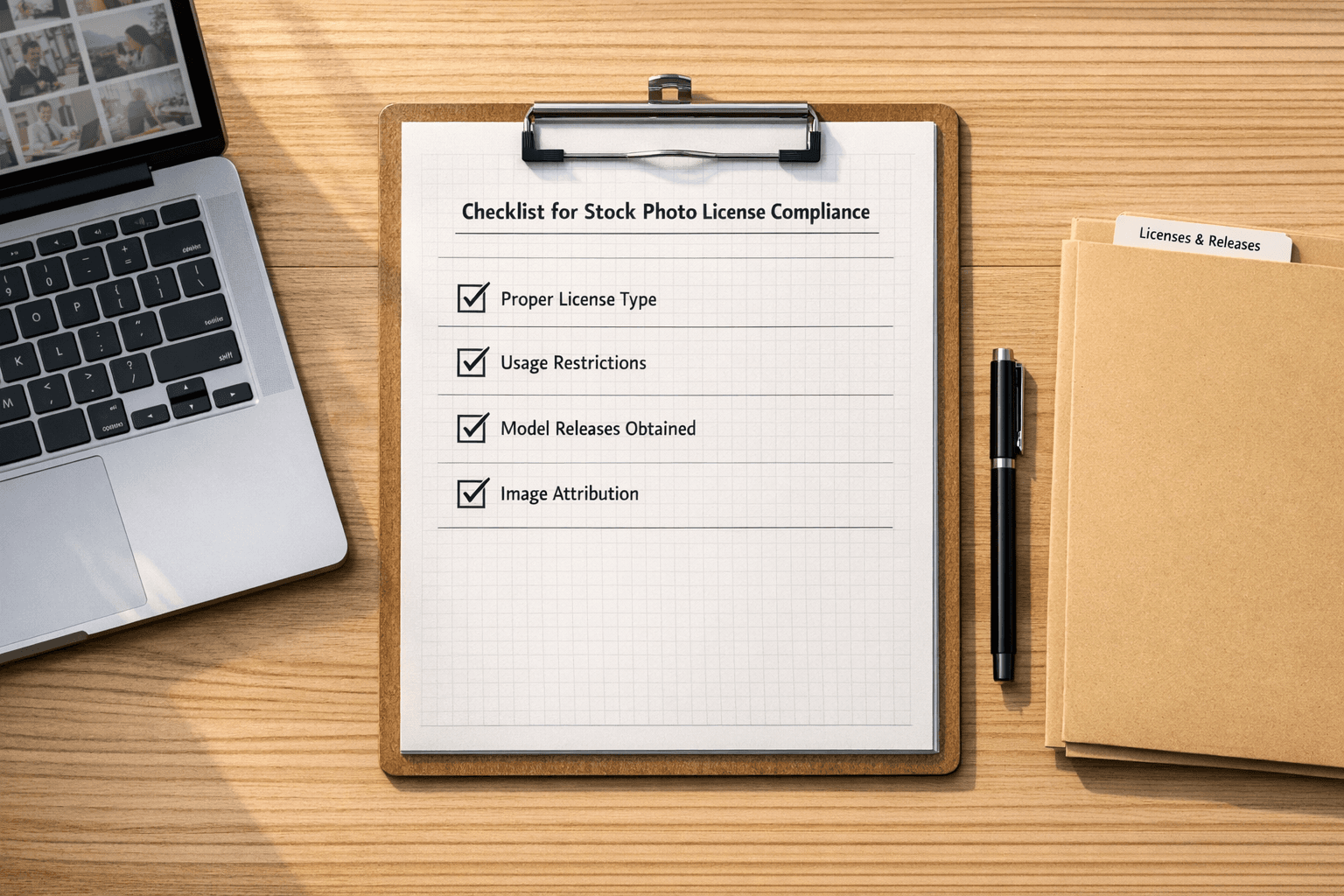 Checklist for Stock Photo License Compliance